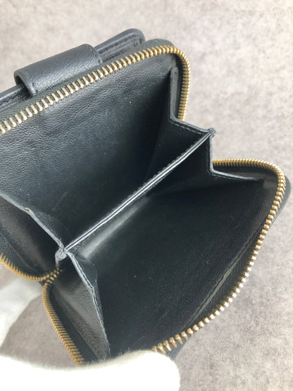 Yves Saint Laurent YSL Logo Folded Wallet Black Vintage xjddhr