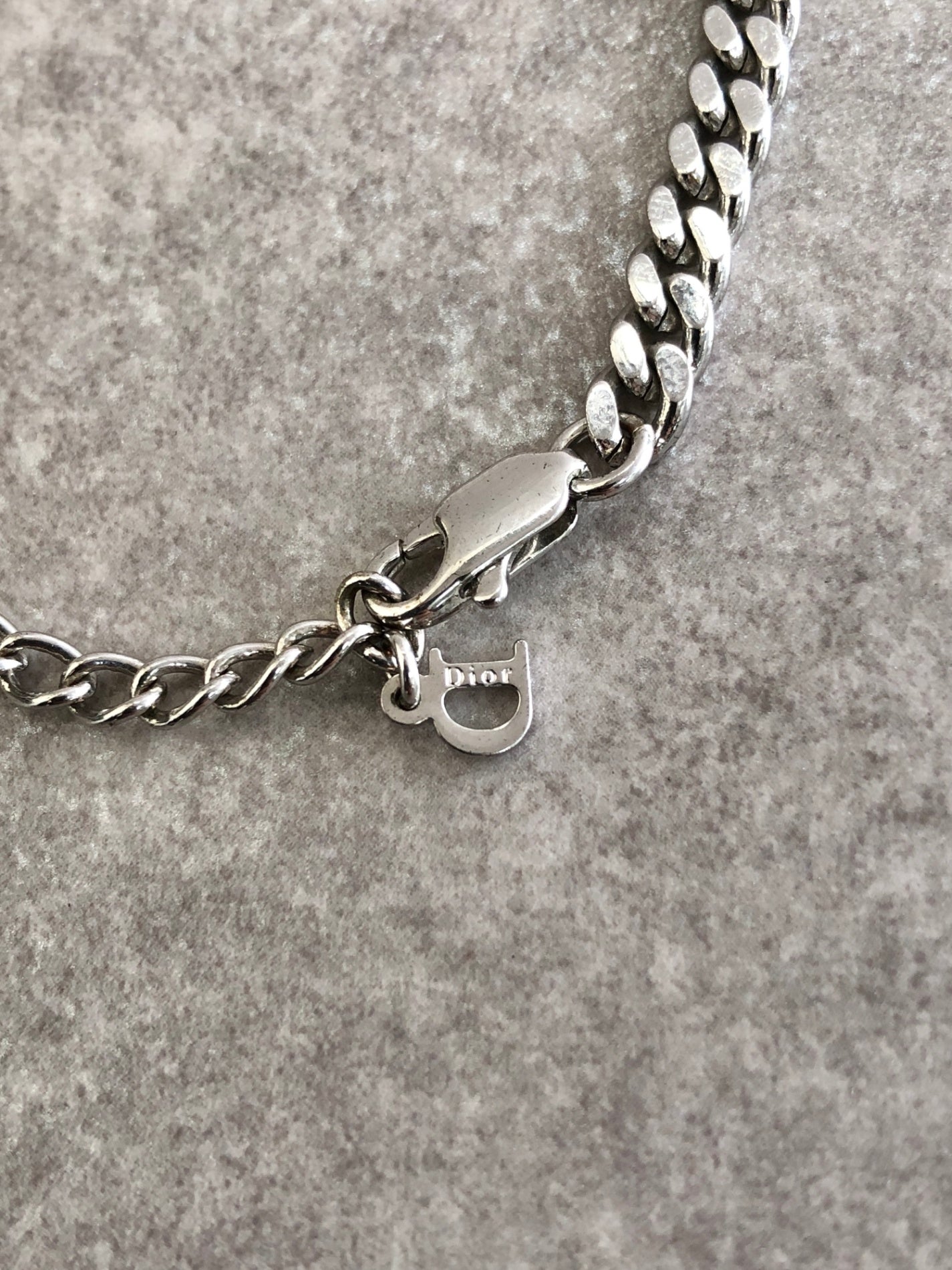 Christian Dior Logo Bracelet Silver Vintage ayaufm