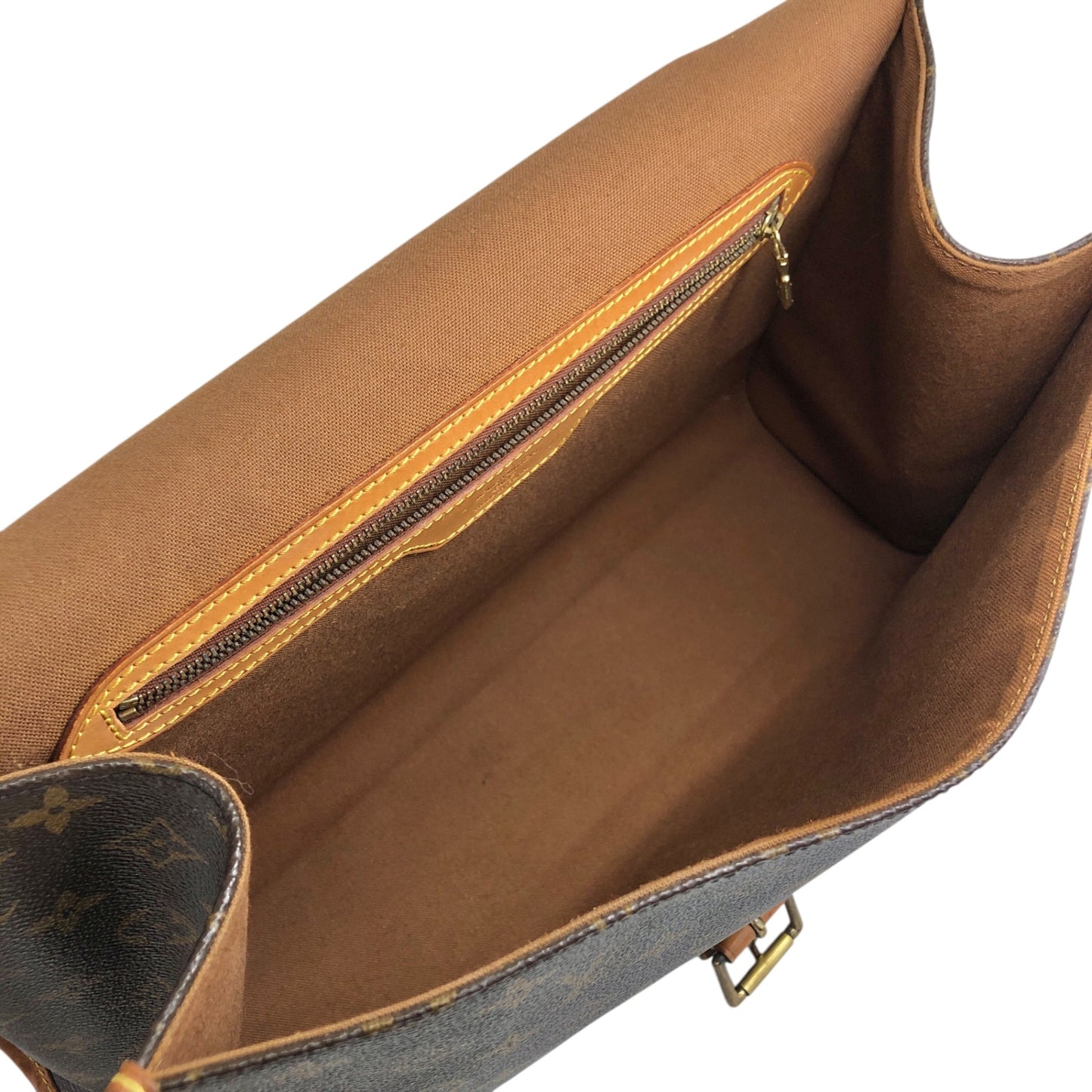 LOUIS VUITTON Monogram Buckle Two-way Handbag Shoulder bag Brown Vintage cmkh5s