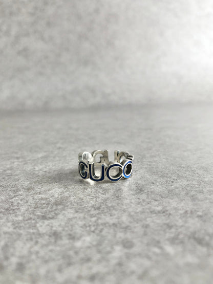 GUCCI locking SILVER925 Ring Silver Vintage 2sbjsr