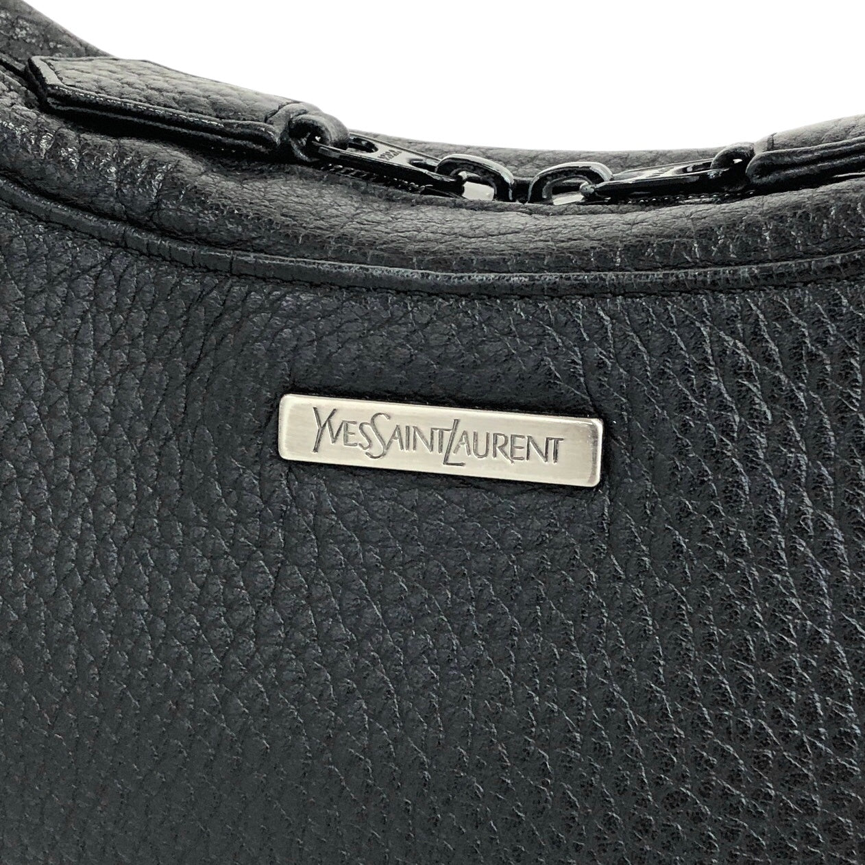 Yves Saint Laurent Logo Handbag Shoulder bag Black Vintage buvu6s