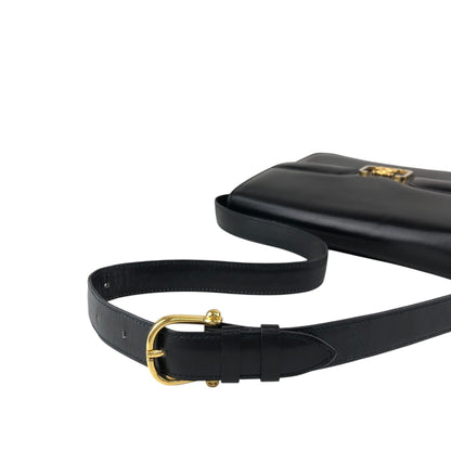 CELINE Blason Shoulder bag Black Vintage iw3njy