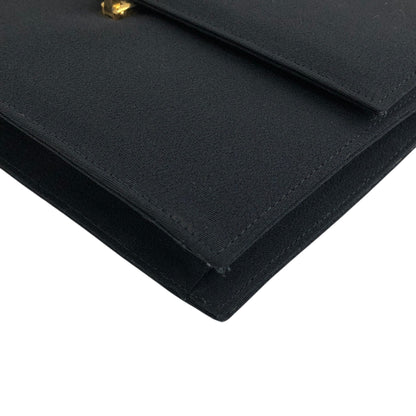 CELINE Triomphe Chain Shoulder bag Black Vintage 7i7ugg