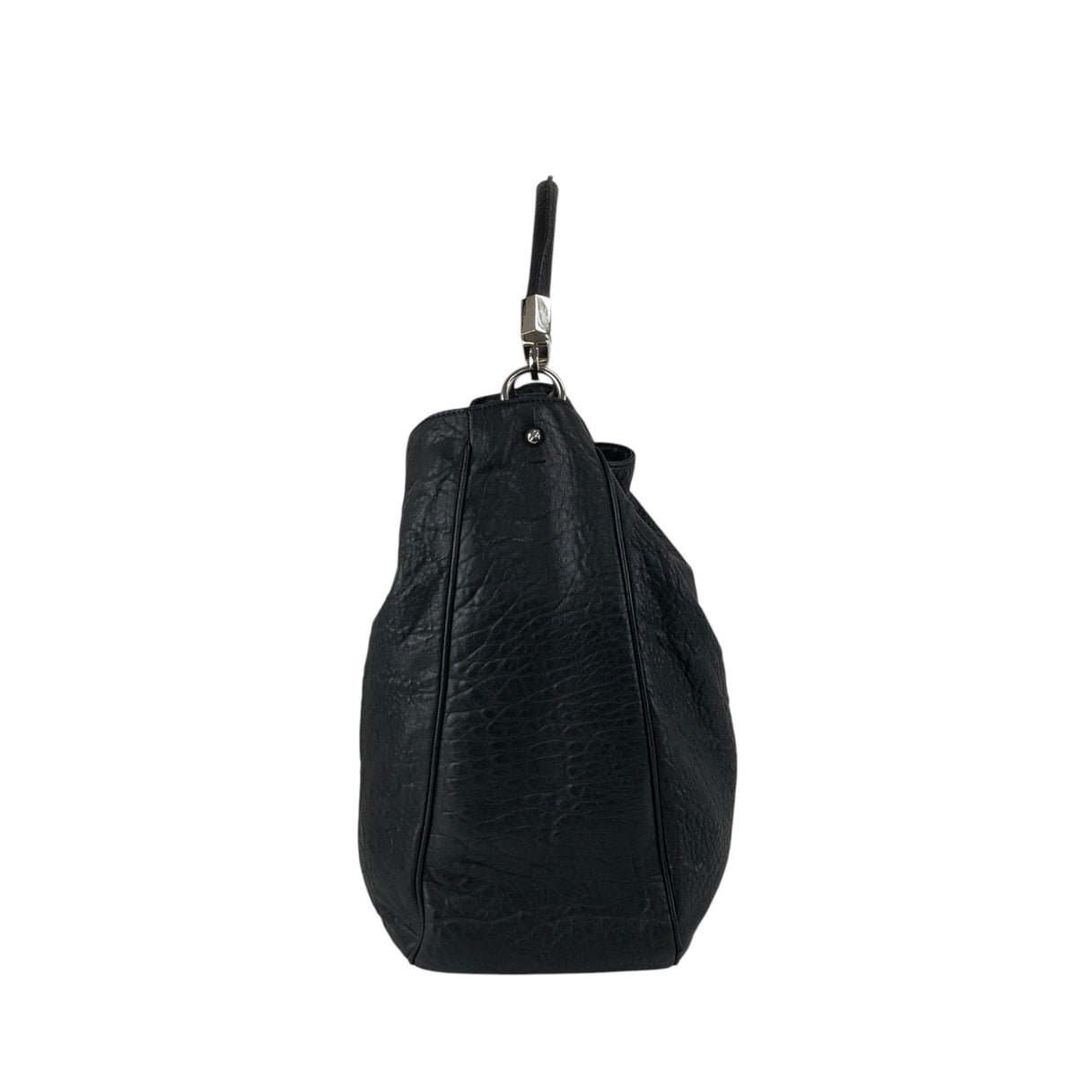 Yves Saint Laurent YSL Logo Shoulder bag Hobobag Black Vintage ib3ifn