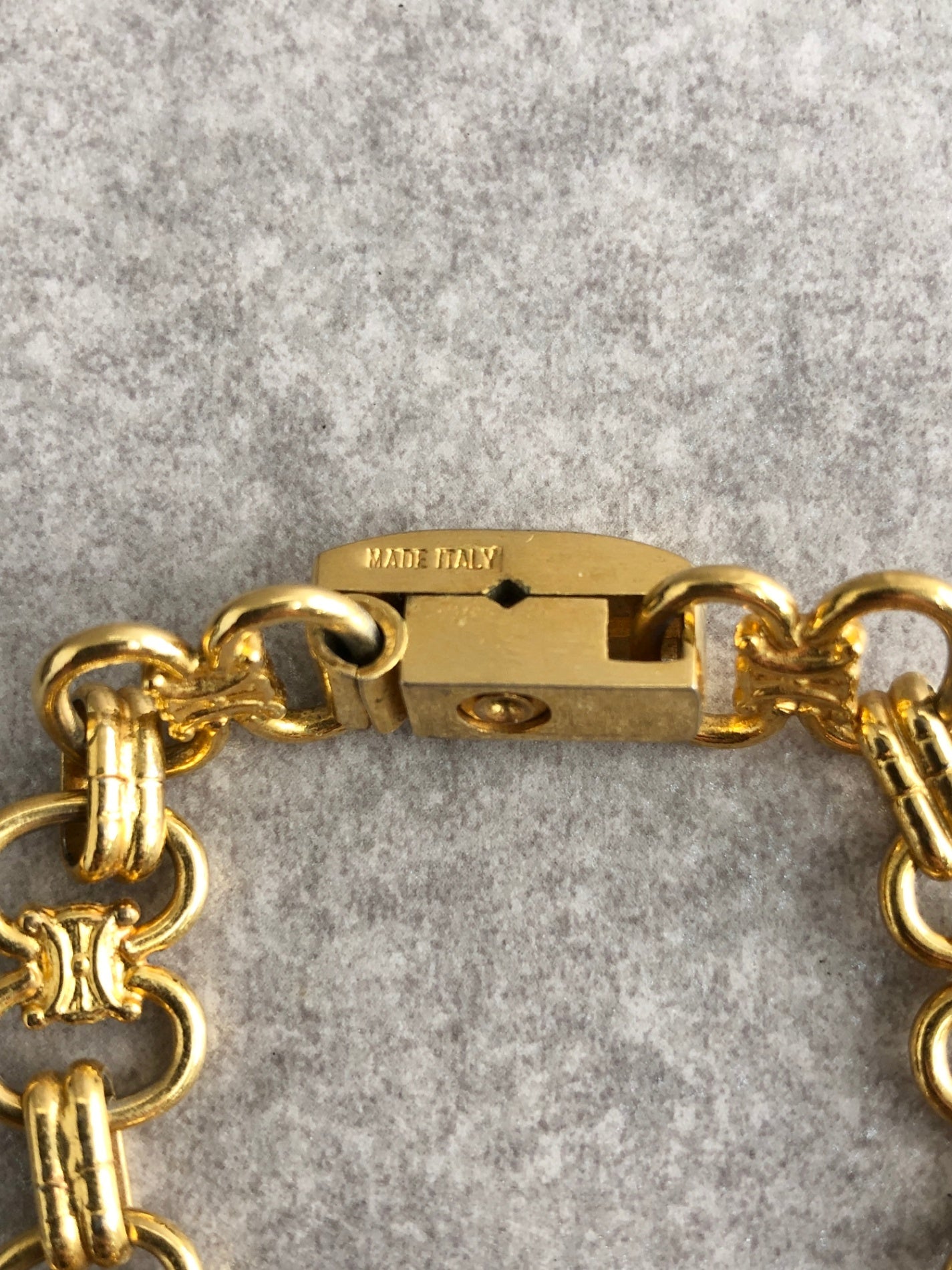 CELINE Triomphe Bracelet Gold Vintage jcvddc