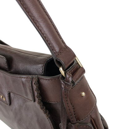 CELINE 馬車圖案肩背包 Hobobag 棕色 復古 icwcbk
