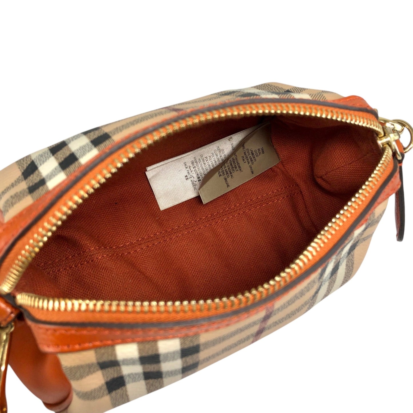 BURBERRY Nova Check Shoulder bag Beige×Orange Vintage 2e2732