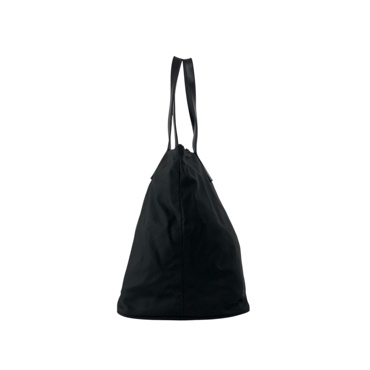 PRADA Tessuto Triangle Logo Handbag Totebag Black Vintage cxhrm8