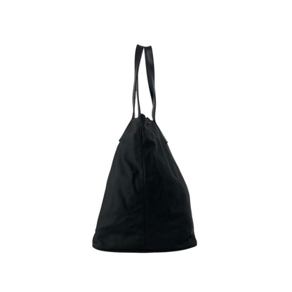 PRADA Tessuto Triangle Logo Handbag Totebag Black Vintage cxhrm8