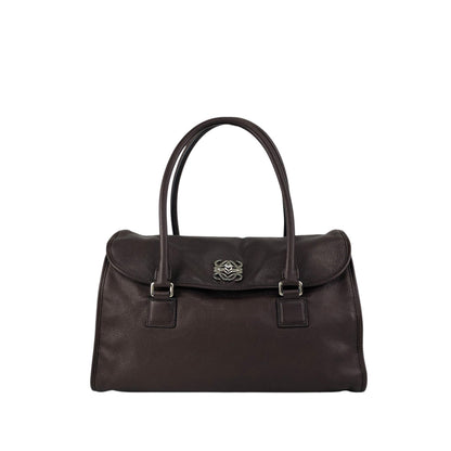 LOEWE Alamo Anagram Handbag Totebag Brown Vintage 6gpe63