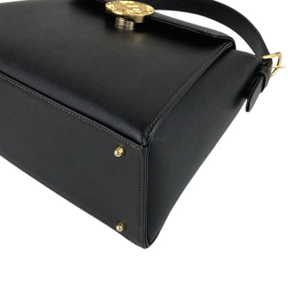VALENTINO GARAVANI Logo Handbag Black Vintage exeyzp