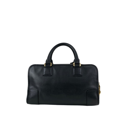 LOEWE Amazona28 Anagram Small Boston bag Handbag Black Vintage jti3x5