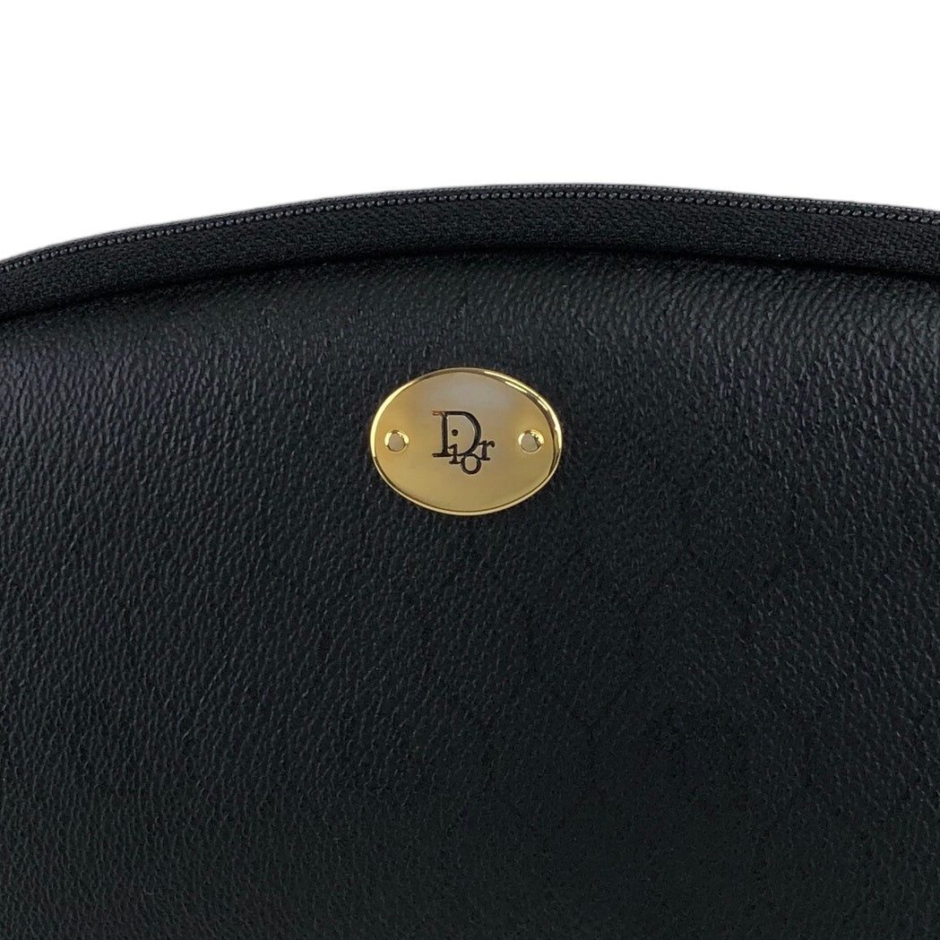 Christian Dior Honeycomb Pattern Chain Shoulder bag Black Vintage b8y78k