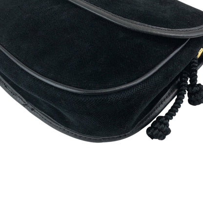 CELINE Blason Small Shoulder bag Black Vintage p8xbtw