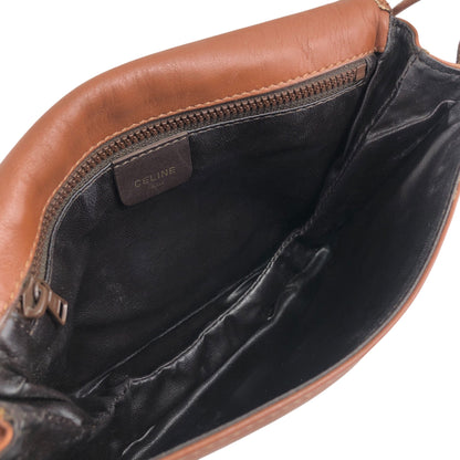 CELINE Blason Round Shoulder bag Brown Vintage krviby