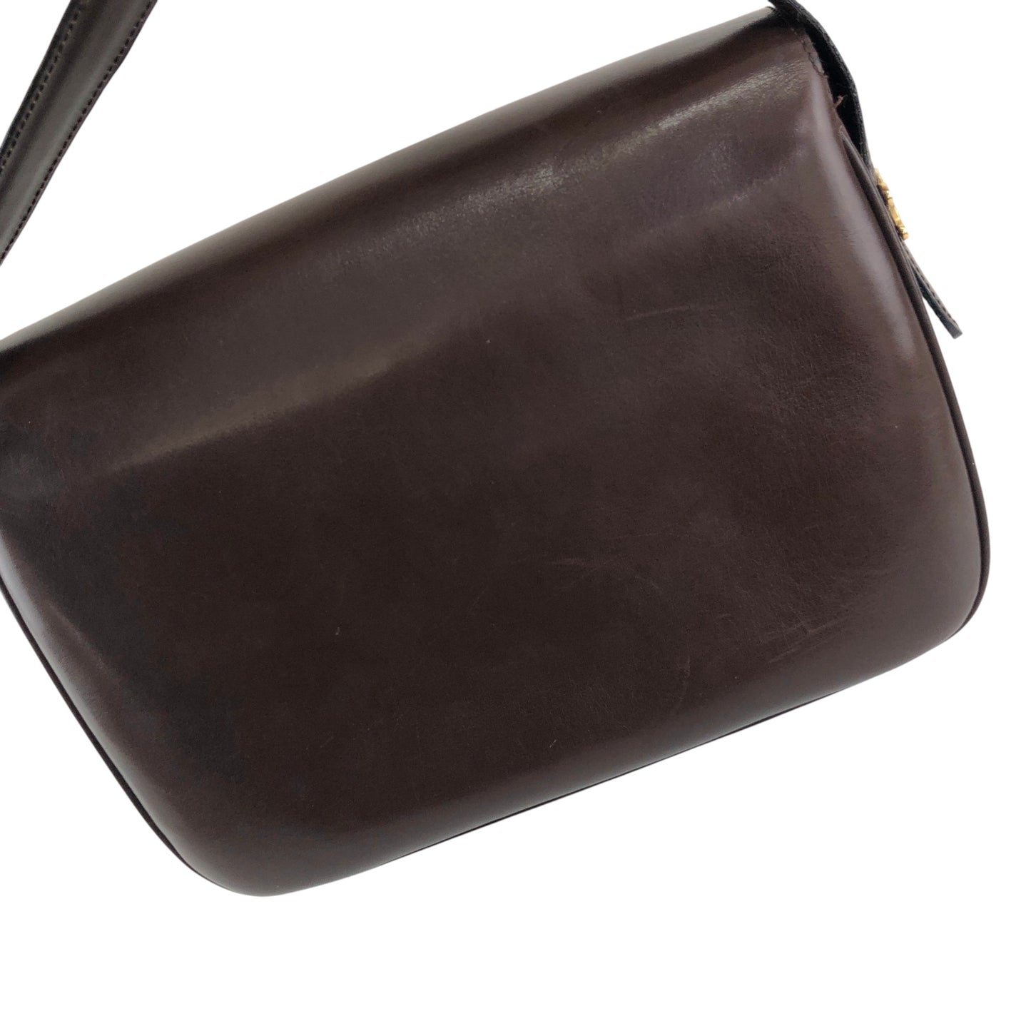 CELINE Triomphe Horse Carriage Shoulder bag Brown Vintage thyd2h