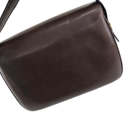 CELINE Triomphe Horse Carriage Shoulder bag Brown Vintage thyd2h