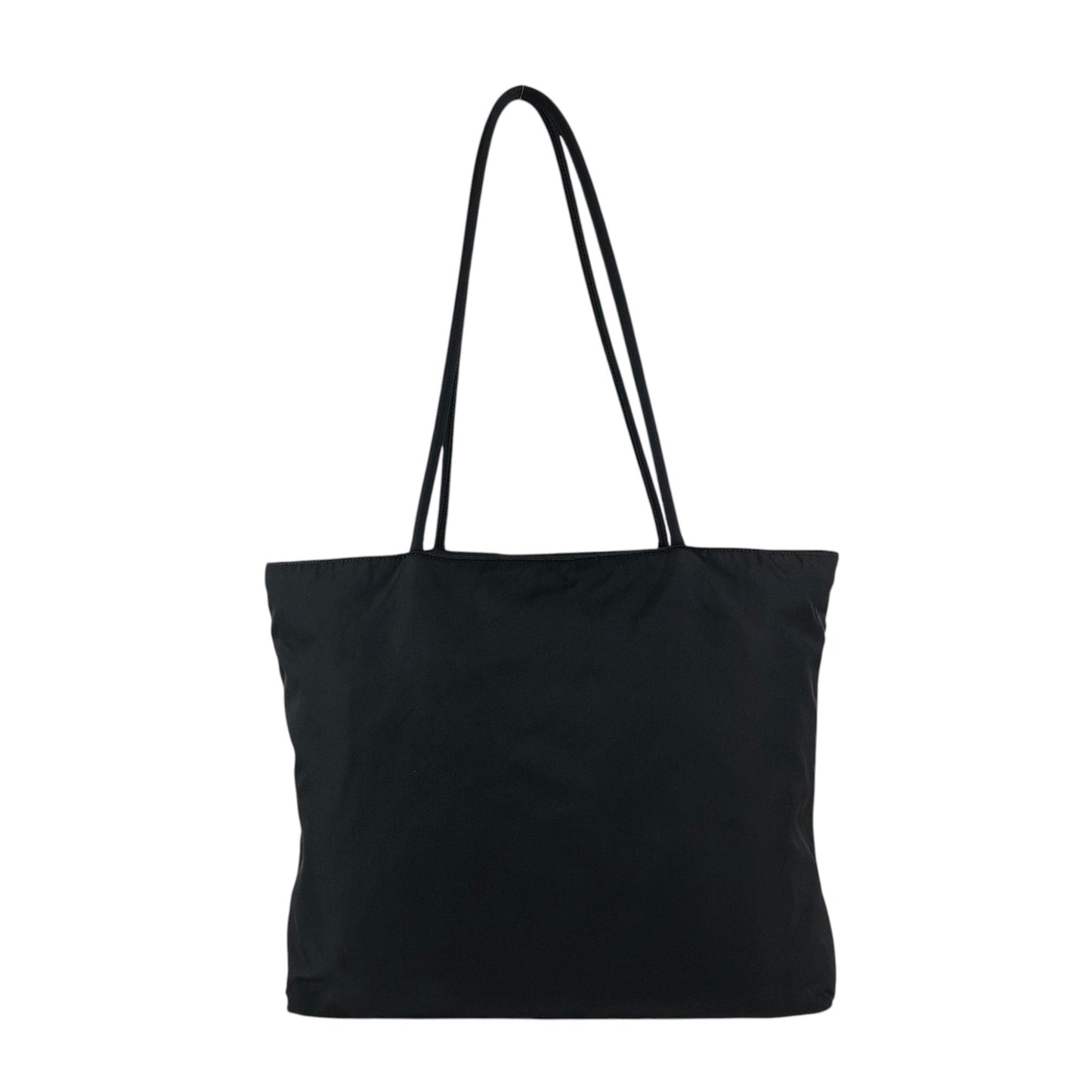 PRADA Tessuto Triangle Logo Handbag Totebag Black Vintage prni67