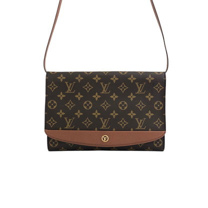 LOUIS VUITTON Monogram Shoulder bag Brown M51797 Vintage djkecm