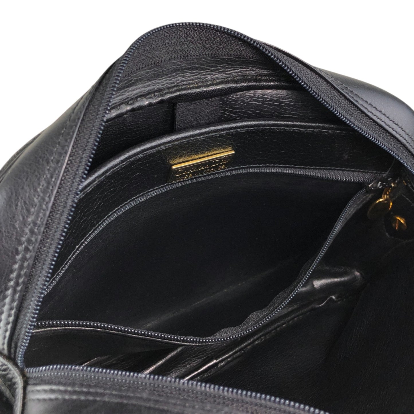 Christian Dior CD Logo Shoulder bag Black Vintage utsbka