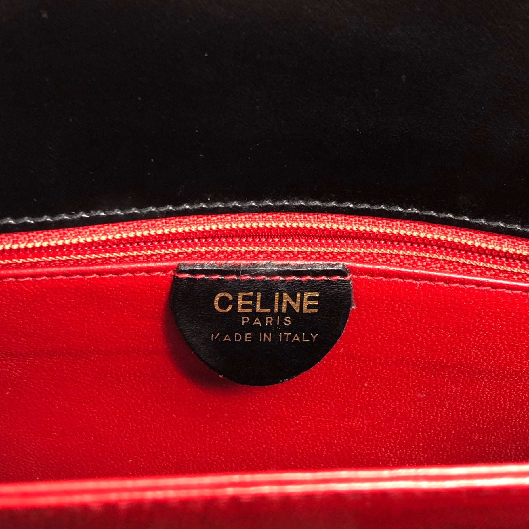 CELINE Horse Carriage Shoulder bag Black Vintage jw6dji