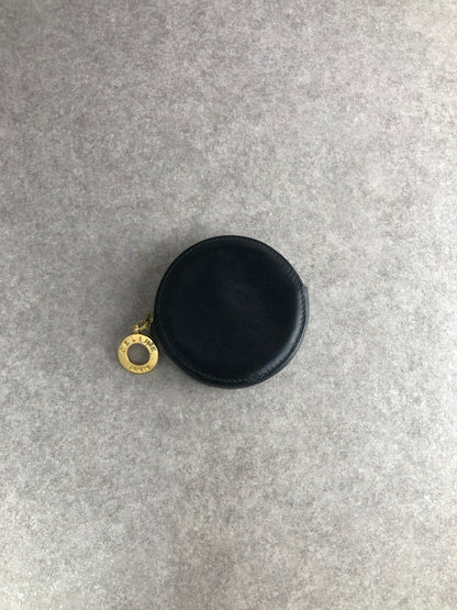 CELINE Circle Logo Coin Purse Black Vintage n7ez3e