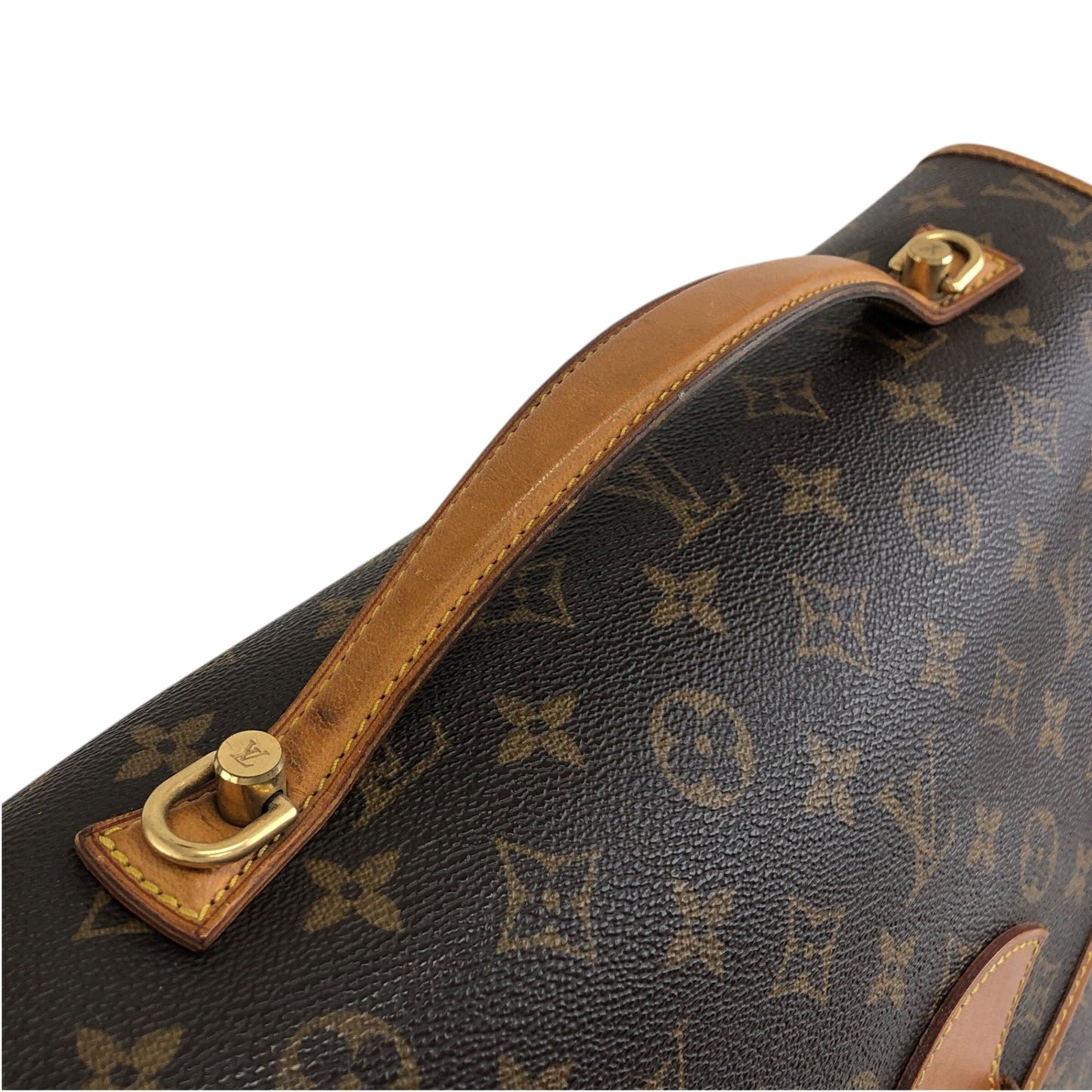 LOUIS VUITTON Monogram Buckle Two-way Handbag Shoulder bag Brown Vintage cmkh5s