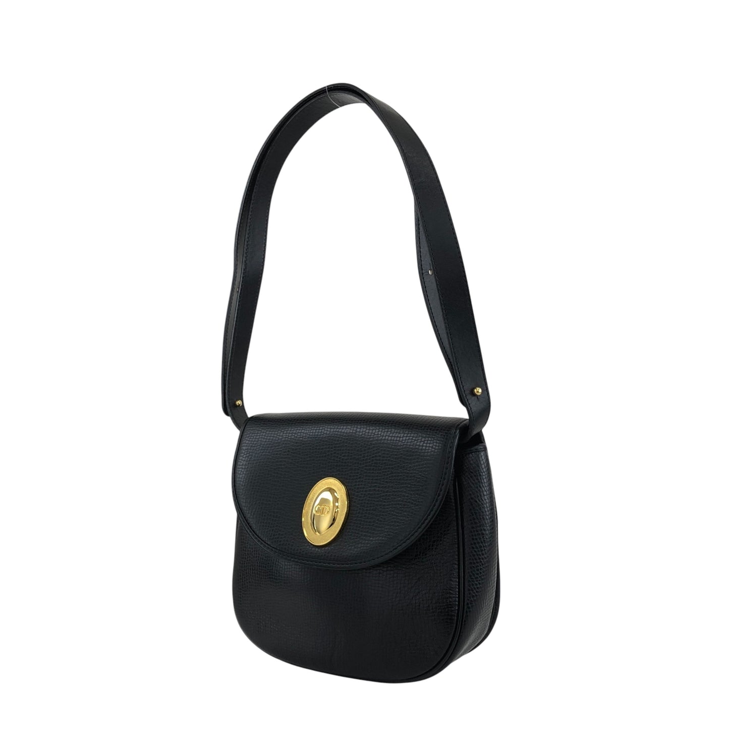 Christian Dior CD Logo Shoulder bag Black Vintage fdkx28