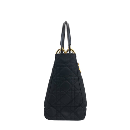 Christian Dior Lady Dior Cannage Logo Charm Two-way Handbag Shoulder bag Black Vintage wn3rsu