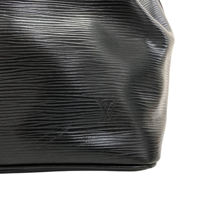 LOUIS VUITTON Epi Drawstring Shoulder bag Black Vintage jpzhvn