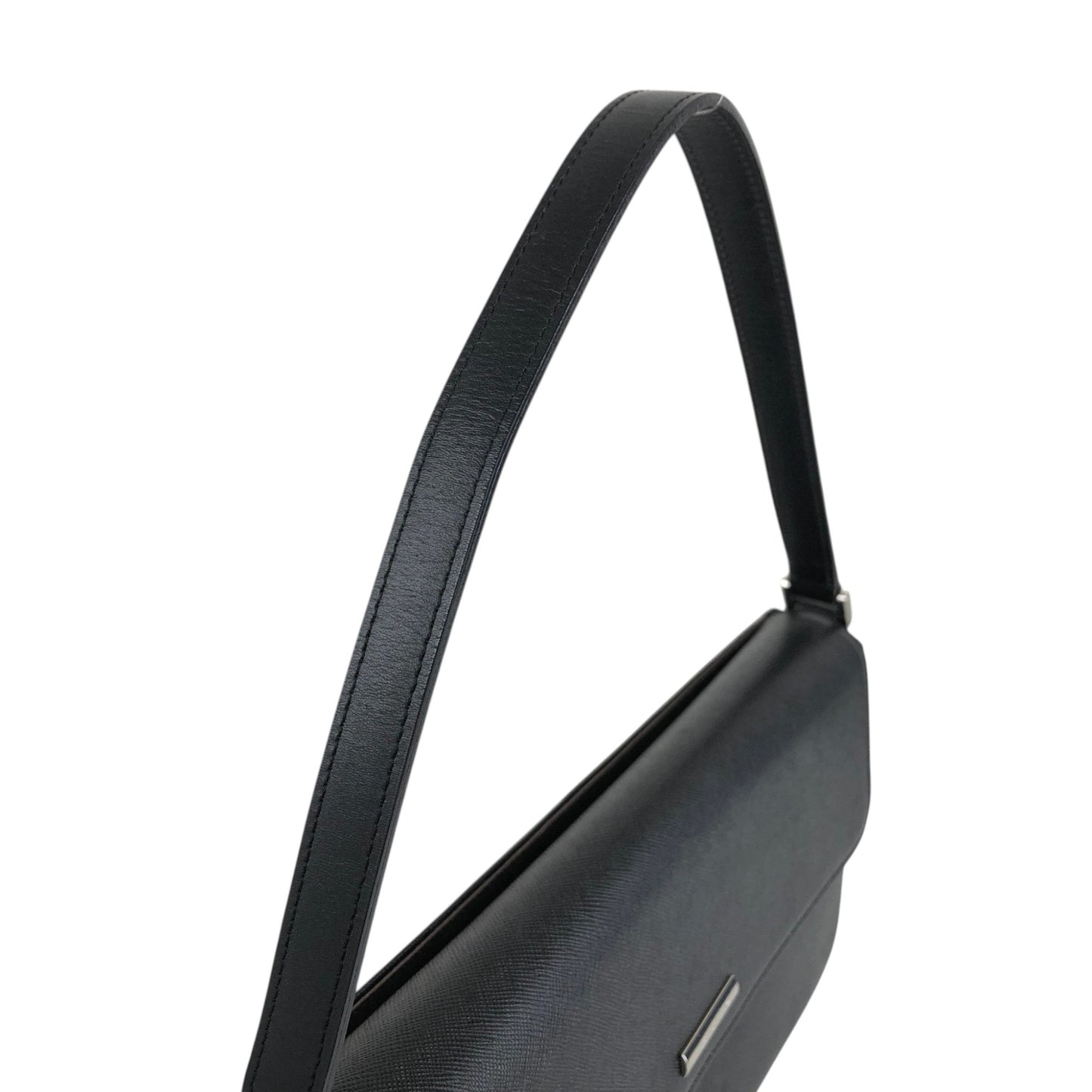 BURBERRY Logo Shoulder bag Black Vintage 5huwxe