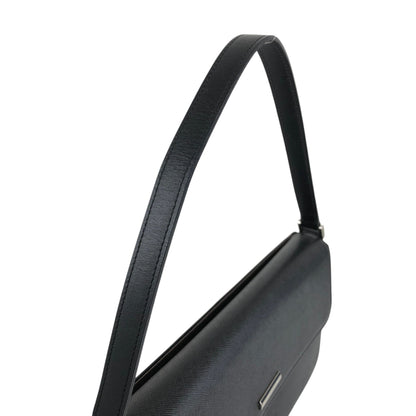 BURBERRY Logo Shoulder bag Black Vintage 5huwxe