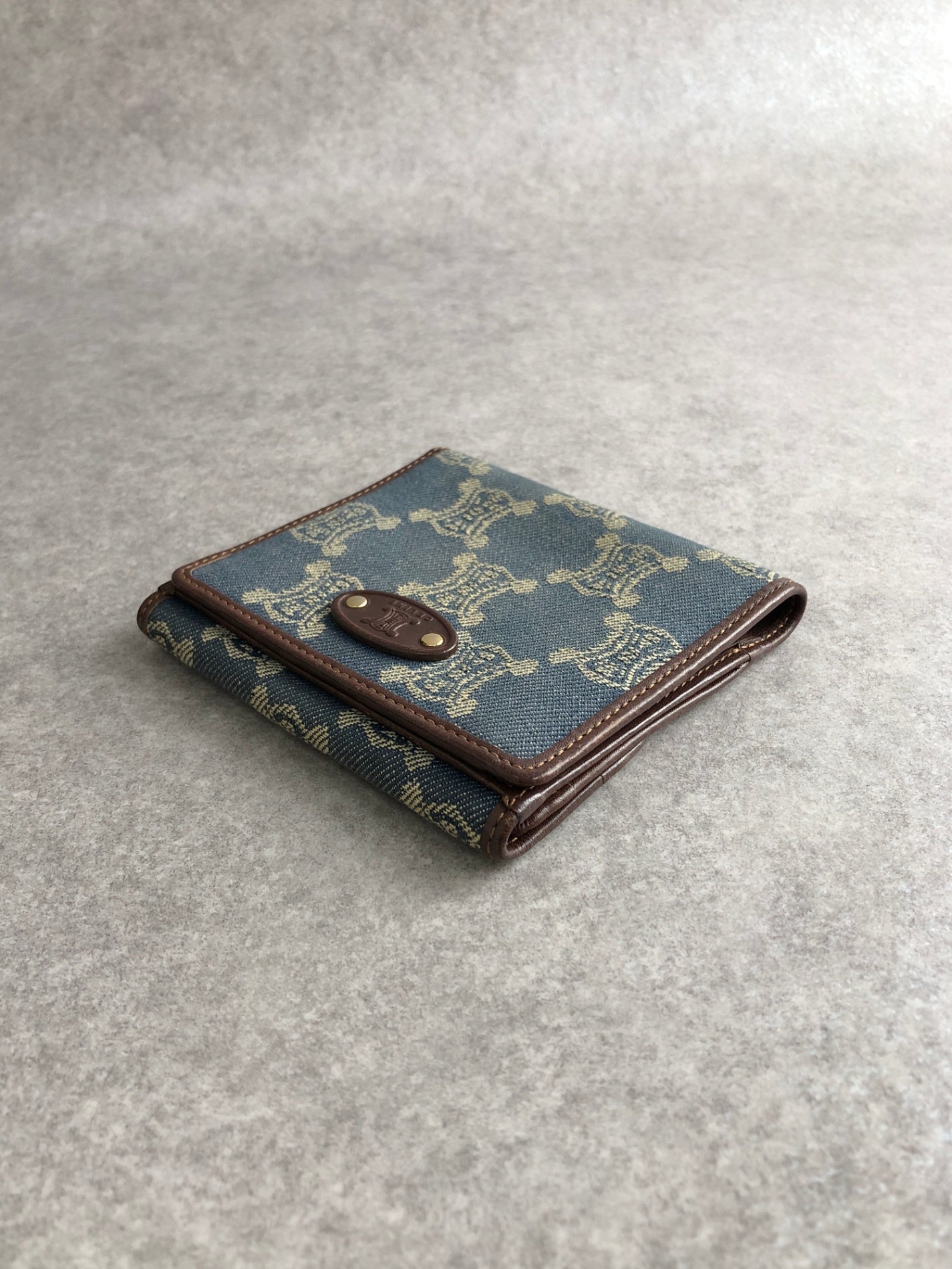 CELINE Paris Macadam Folded Wallet Indigo Vintage zbp5r8