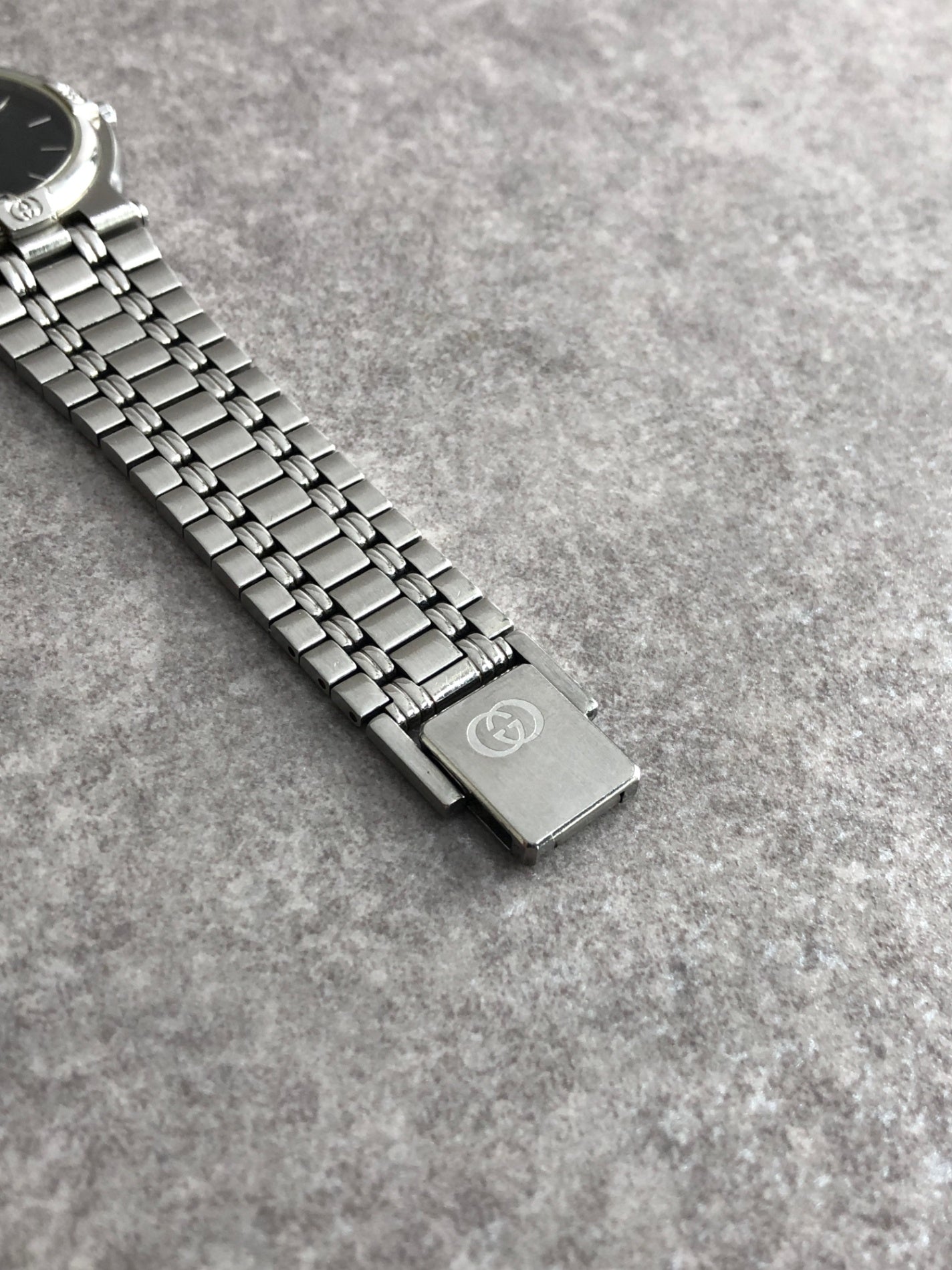 GUCCI Logo Watch Silver 9100M Vintage yp7h4d