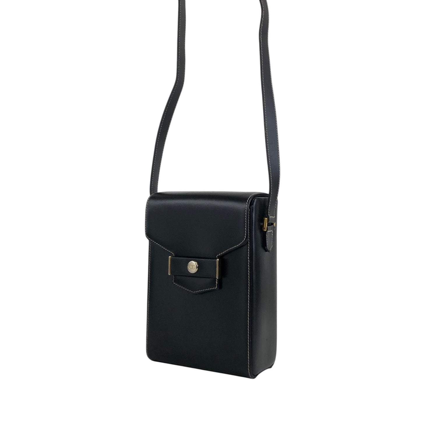 Christian Dior CD Logo Small Shoulder bag Black Vintage esfjwx