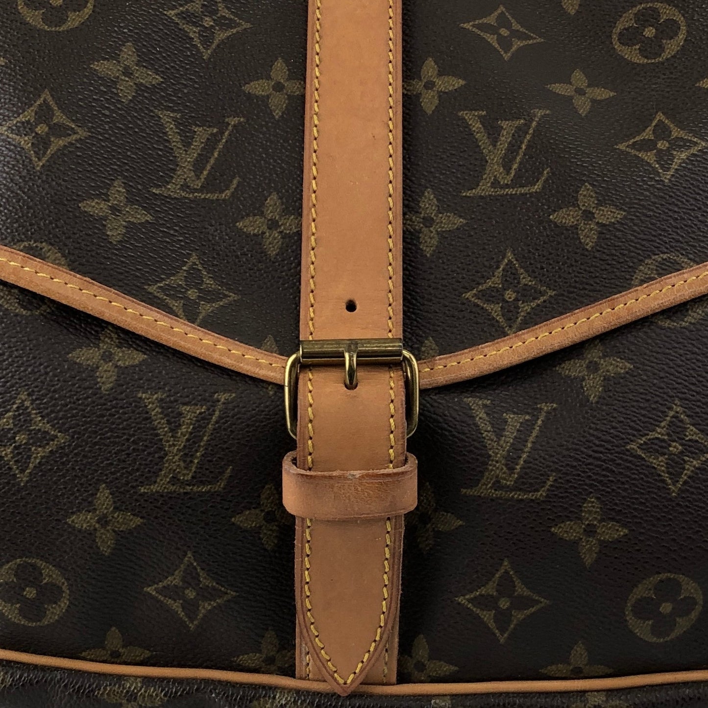 LOUIS VUITTON Monogram Shoulder bag Brown Vintage jer2hr
