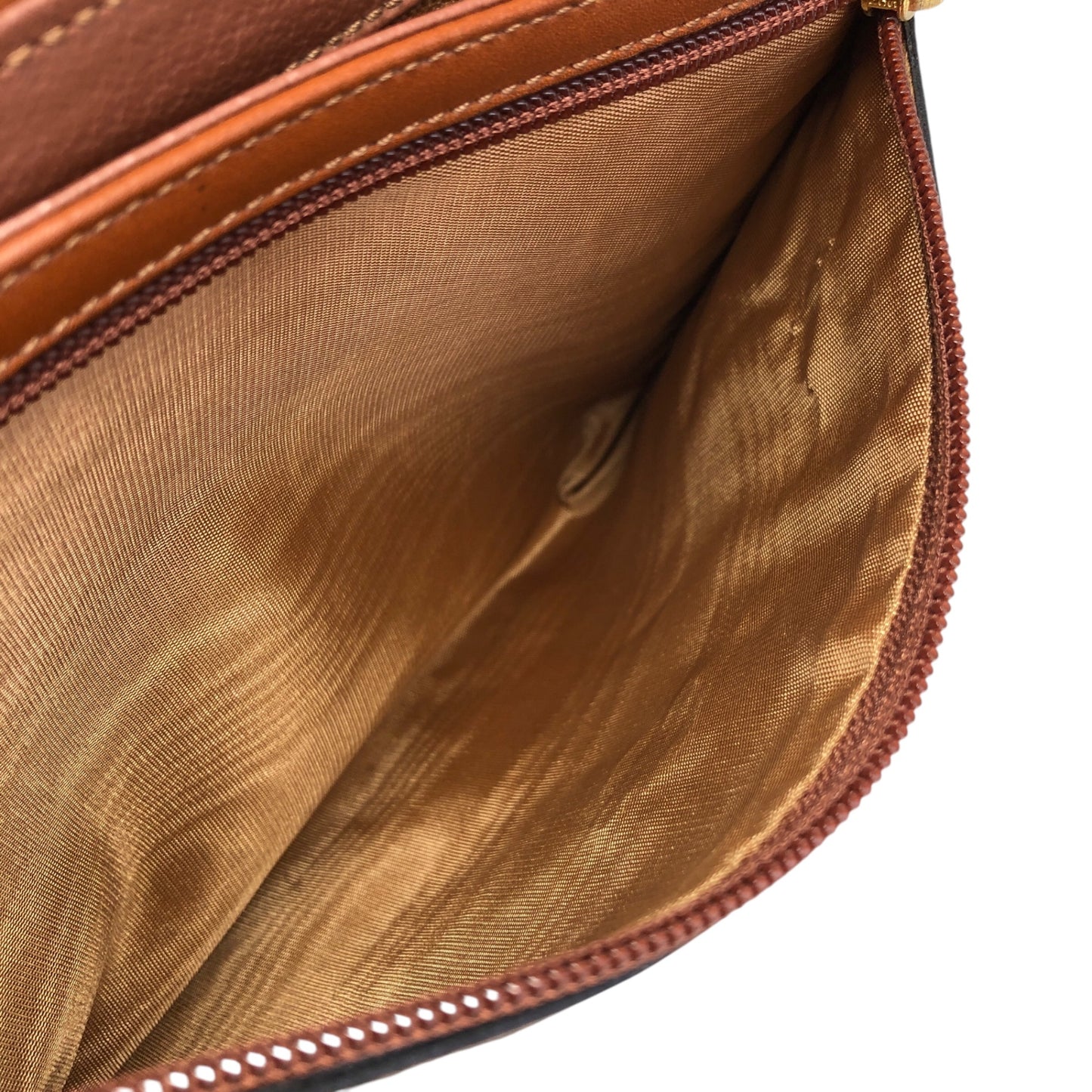 CELINE Gancini Flap Shoulder bag Brown Vintage jx5pxb