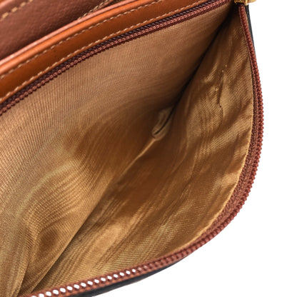 CELINE Gancini Flap Shoulder bag Brown Vintage jx5pxb