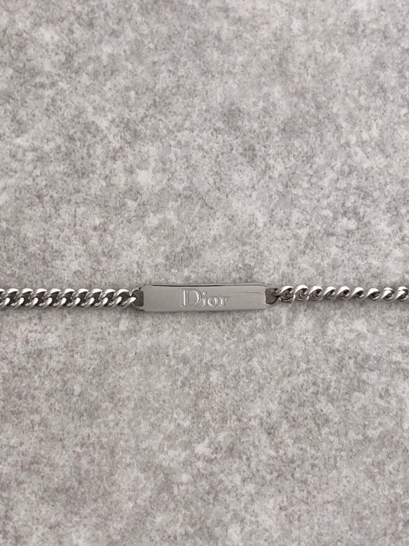 Christian Dior Logo Motif Bracelet Silver Vintage v8dhp8
