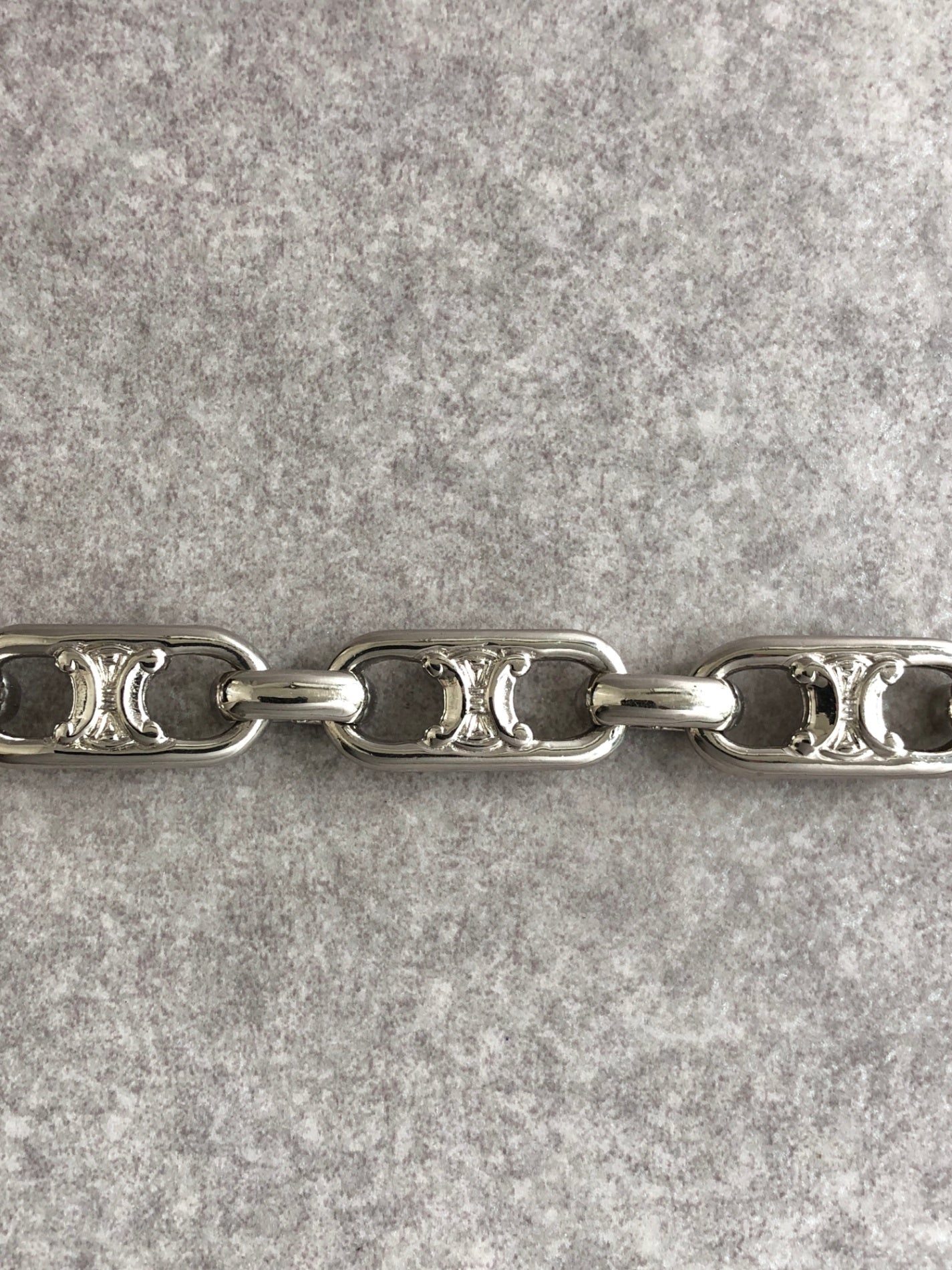 CELINE Triomphe Bracelet Silver Vintage ckacma