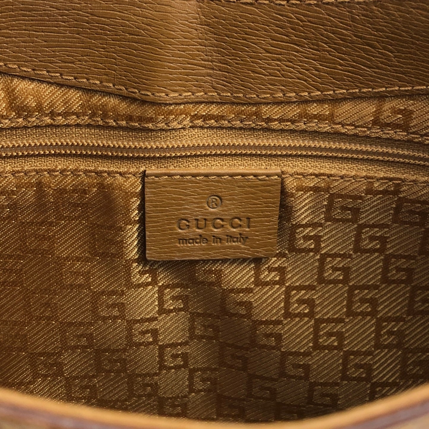 GUCCI Logo Buckle Shoulder bag Brown Vintage hry8in