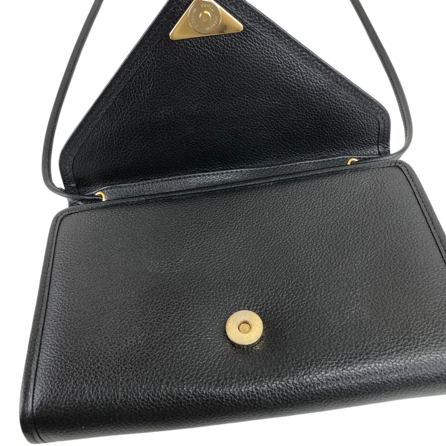Yves Saint Laurent YSL Logo Shoulder bag Black Vintage hmype4