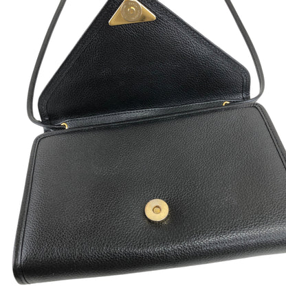 Yves Saint Laurent YSL Logo Shoulder bag Black Vintage hmype4