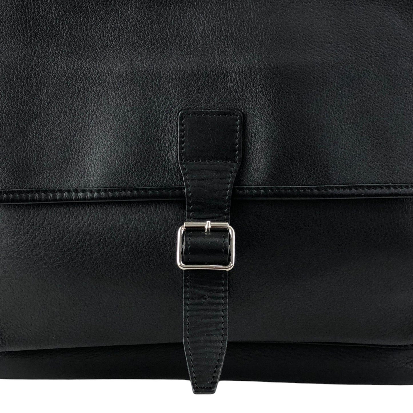 BURBERRY Front Buckle Shoulder bag Black Vintage tpmx3y
