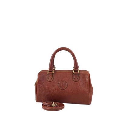 FENDI FF Logo Two-way Small Boston bag Shoulder bag Brown Vintage b23egd