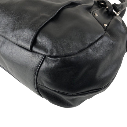 PRADA Logo Round Handbag Black Vintage 4frjvm