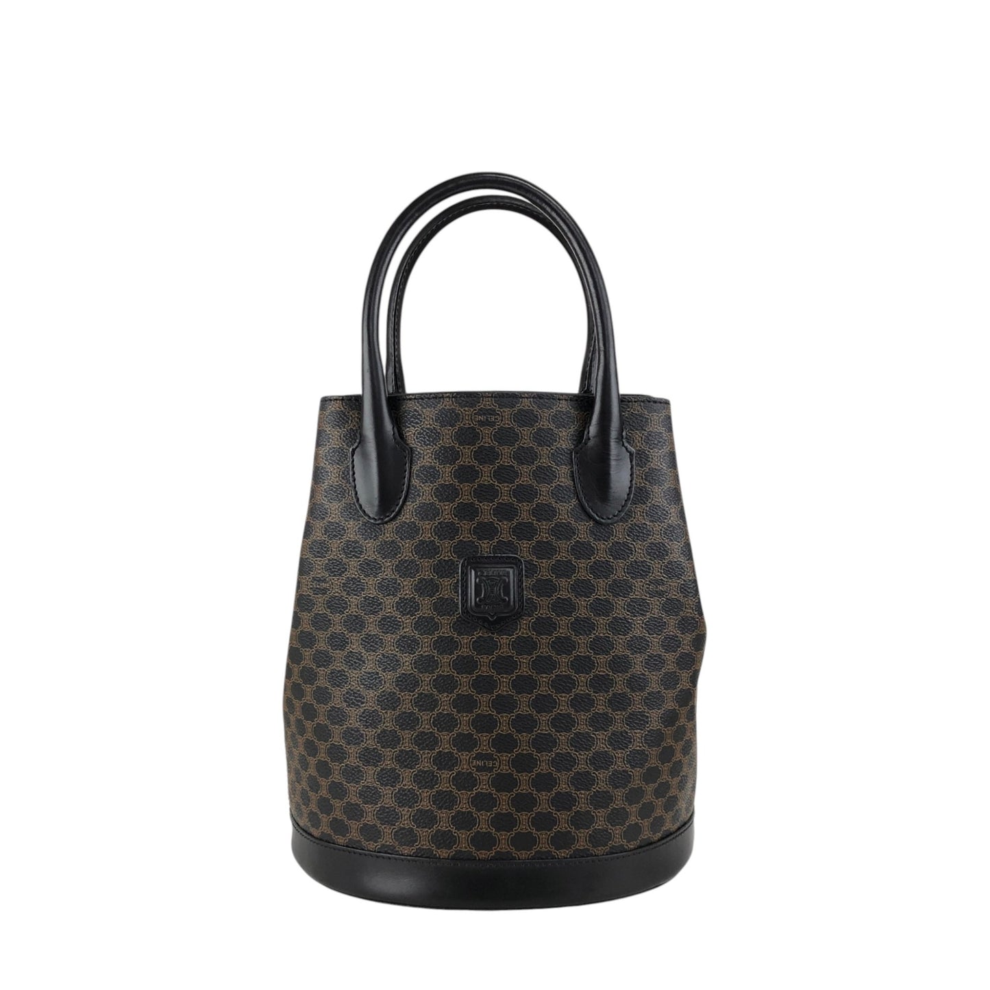 CELINE Macadam Blason Handbag Totebag Black Vintage ypkjyr