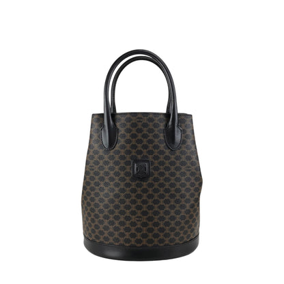 CELINE Macadam Blason Handbag Totebag Black Vintage ypkjyr