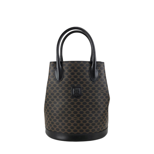 CELINE Macadam Blason Handbag Totebag Black Vintage ypkjyr