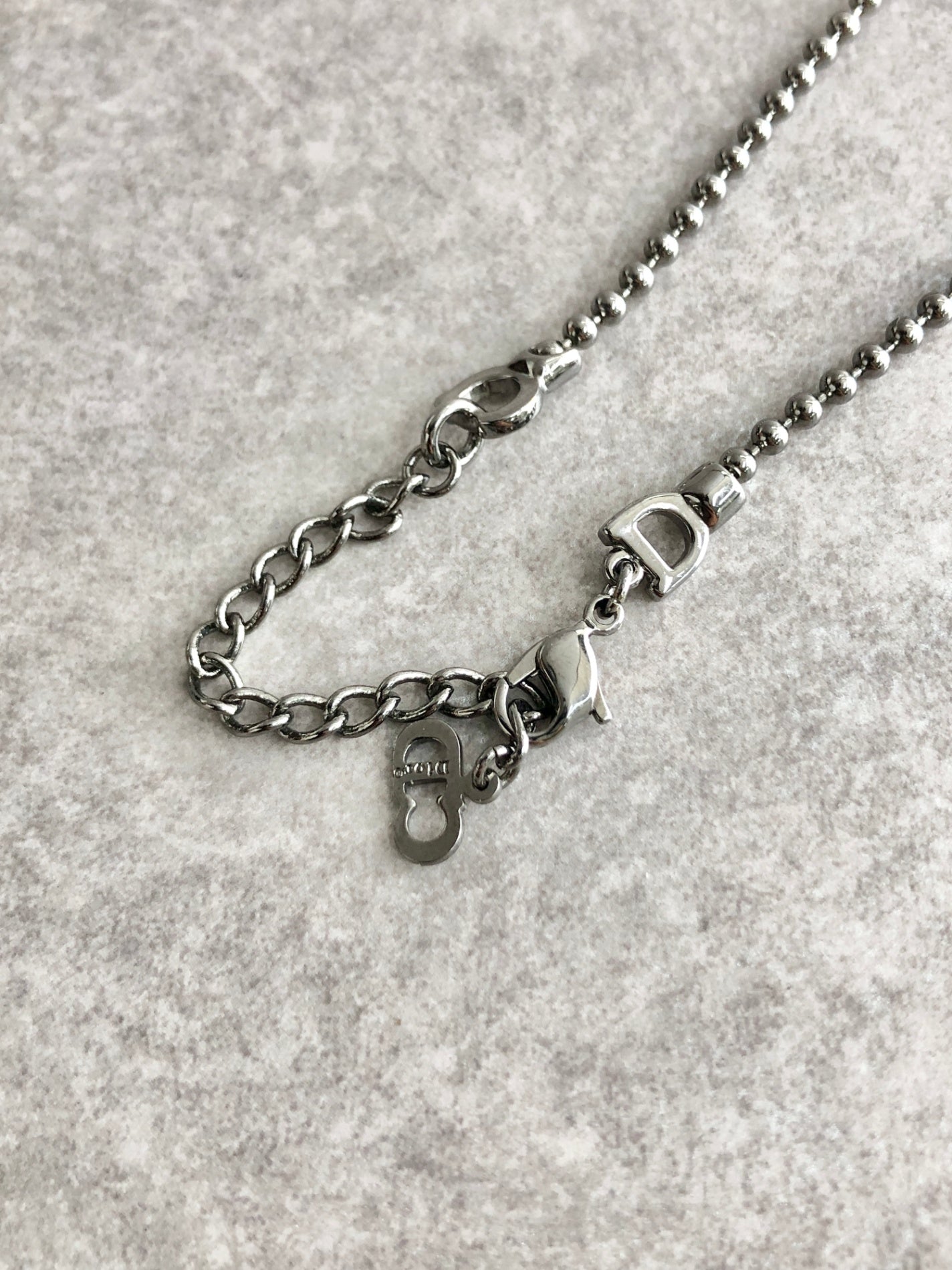 Christian Dior Logo Motif Bracelet Silver Vintage xrmcpn